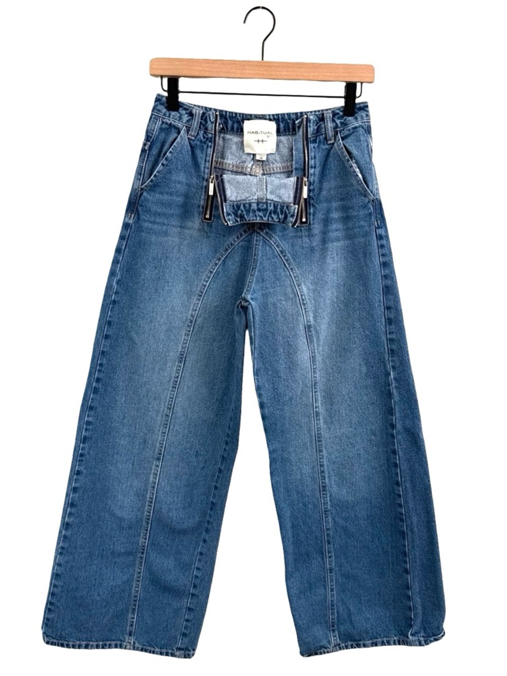 Habitual Denim Barrel Wide Leg High-Rise Jeans - Blue - Picture 3 of 14